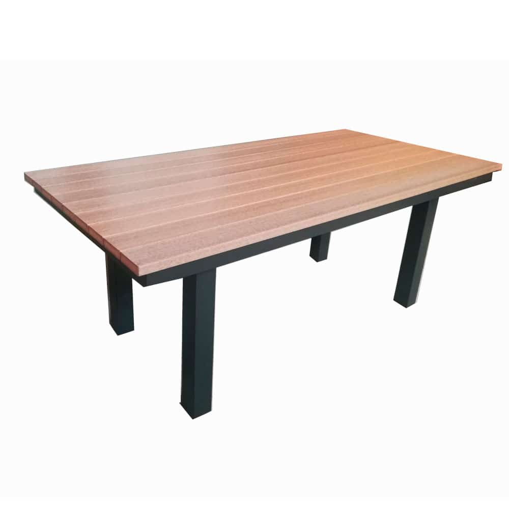 Hixon Slat Rectangle Conversation Table with Polytuf Top