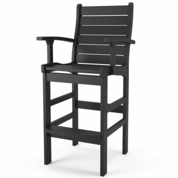 Oceanview Counter or Bar Height Chair With Arms - Poly Lumber