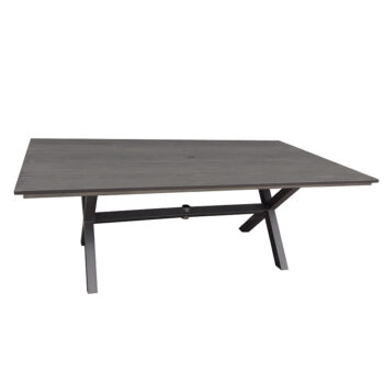 Overton 82”x 42” Dining Table w/ textured alum. wood look finish