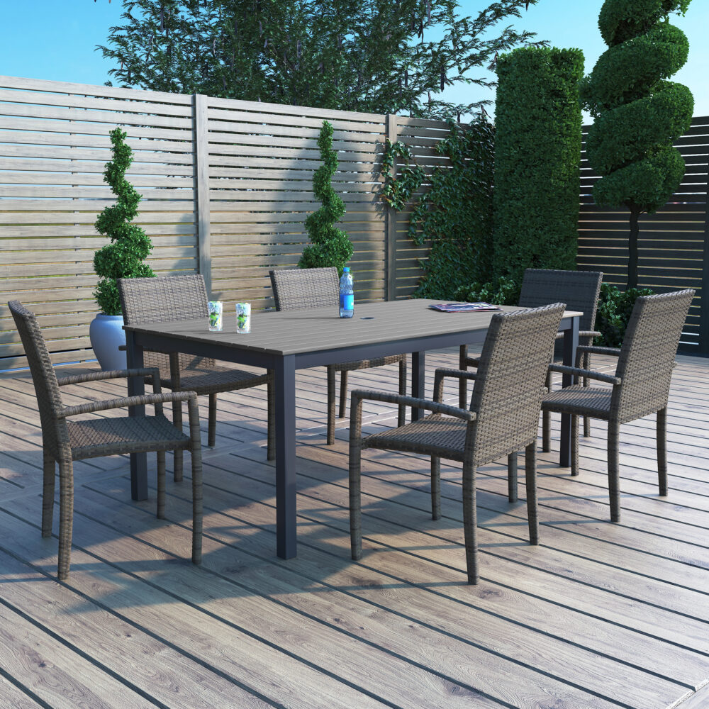 Chalfonte 72" Rectangle Dining Table with Umbrella Hole - Image 3