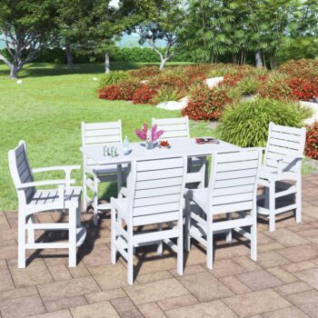 Oceanview 6 Seat Outdoor Counter Height Table Patio Set - Poly Lumber