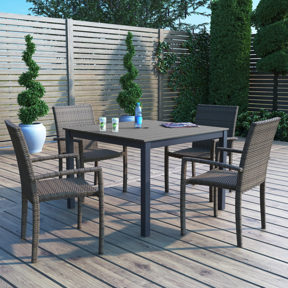 Chalfonte 41" Square Dining Table with Umbrella Hole - Image 3
