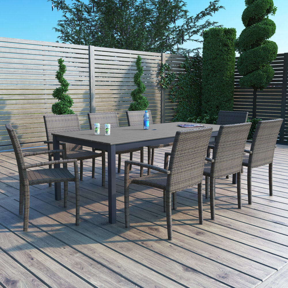 Chalfonte 83" Rectangle Dining Table with Umbrella Hole - Image 3