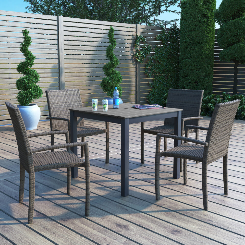 Chalfonte 33" Square Dining Table with Umbrella Hole - Image 3