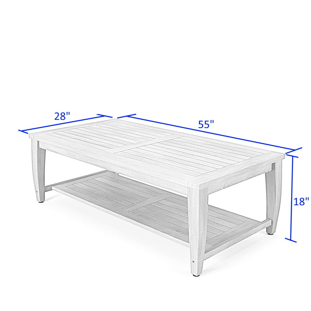 Laguna Teak Rectangle Coffee Table - Image 8