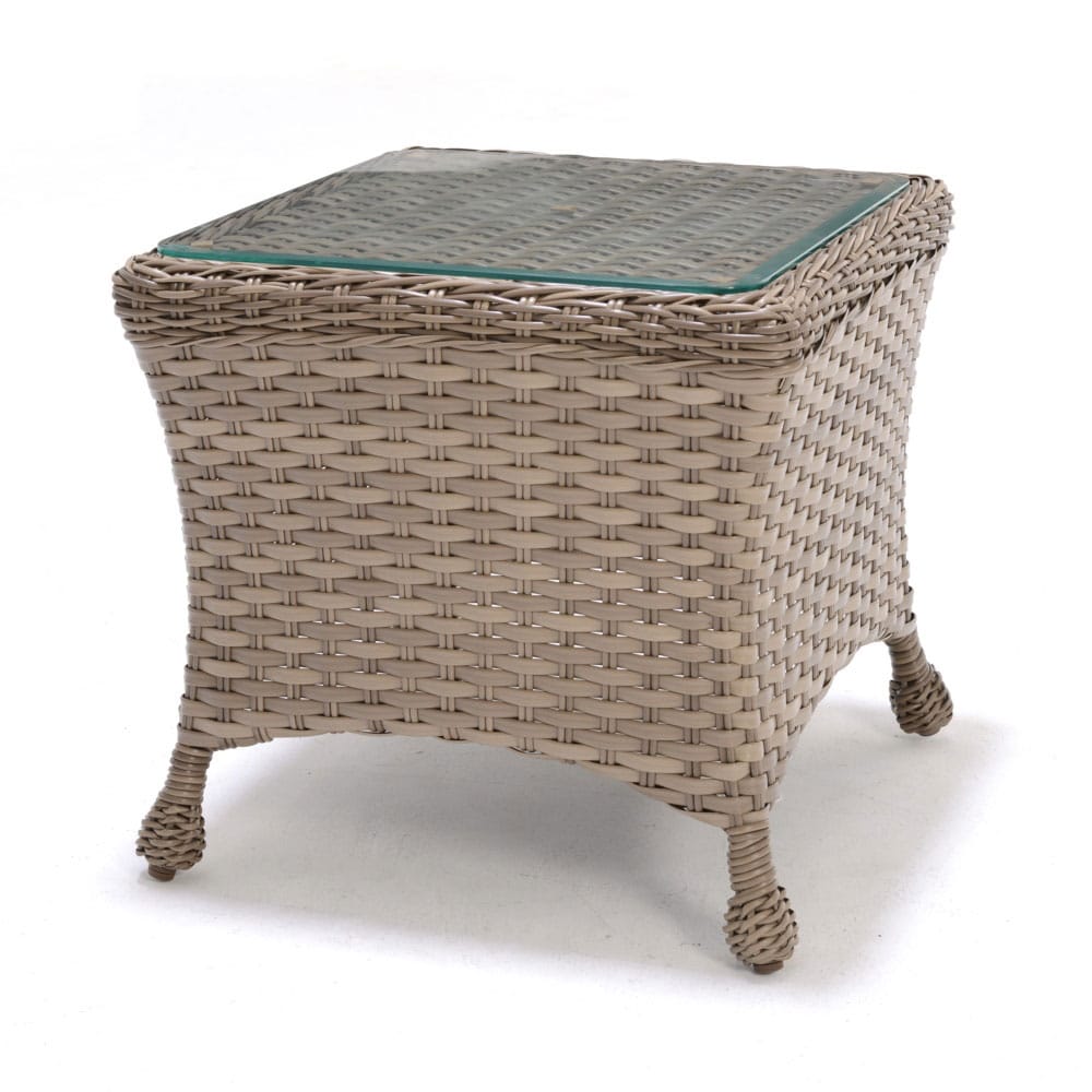 Sorrento Square End Table with Glass - Image 2
